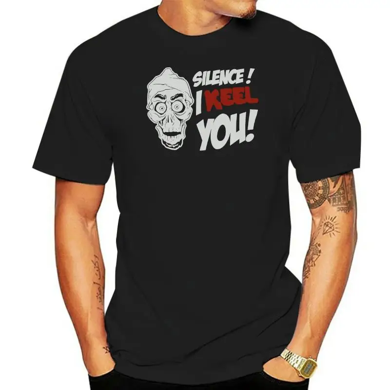 Mens Jeff Dunham Silence I Keel You T-shirt New Fashion Mens Short Sleeve Tshirt Cotton T Shirts