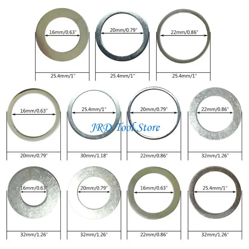 A2UD 11pcs Circular Crings Reduce Contry Высокоскоростная стальная режущая диск 20/22/25,4/30/32 мм