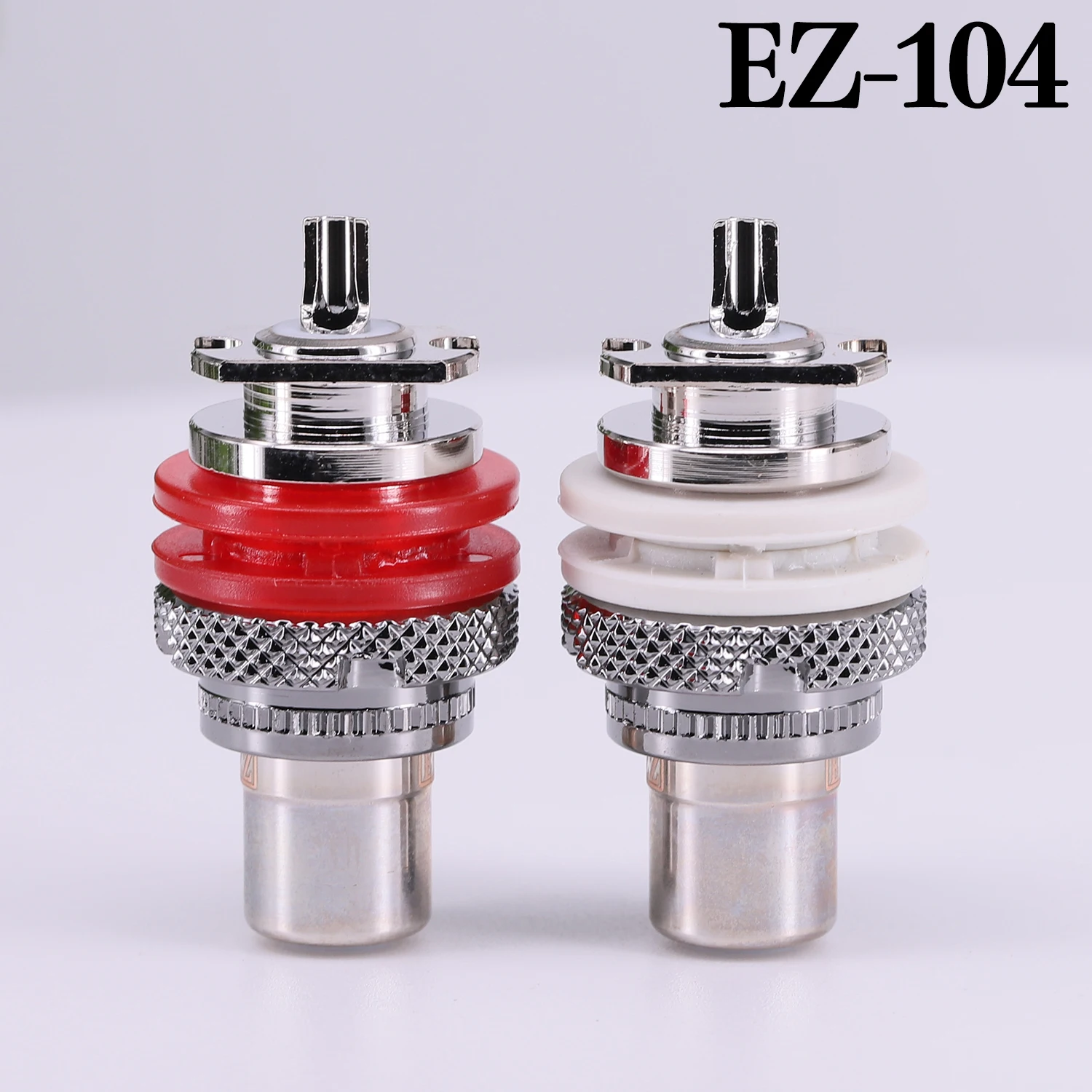 

EIZZ EZ-104 Rhodium Plated Tellurium Copper Audio Terminal Jack Panel Mount RCA Lotus Head Welding Female Socket Connector