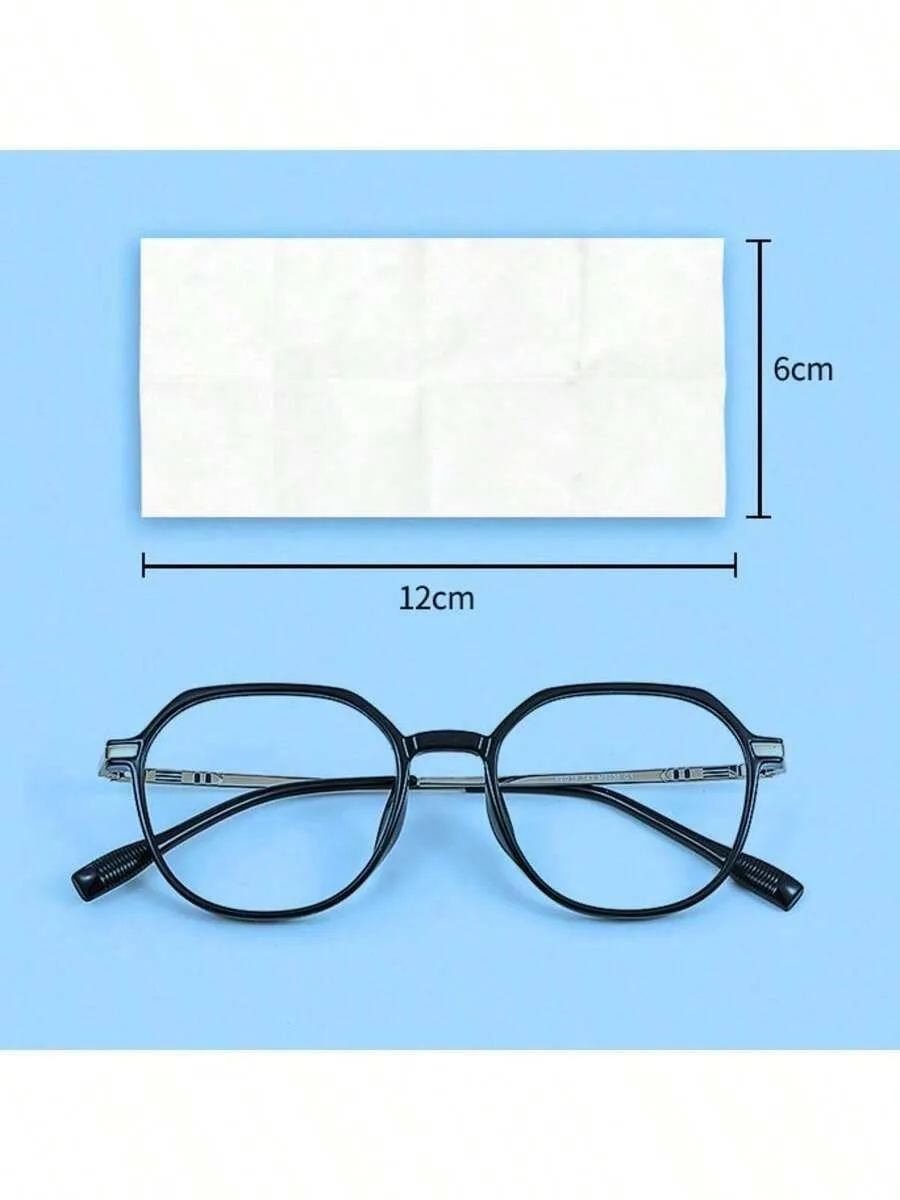 Disposable Anti-Fog Lens Cleaning Wipes, 100 Counts Individually Wrapped Pre-Moistened Cleaner Cloths, Streak-Free & Scratch-Free, Suitable for Eyeglasses, Sunglasses and Electronic Touch Screens