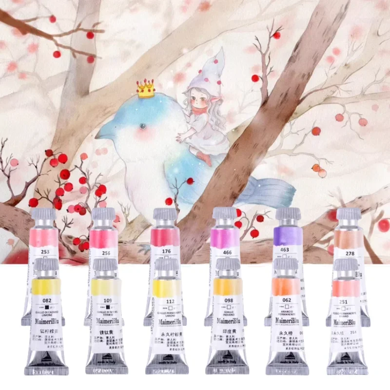 

24-colour 12ml Watercolour Pigment Art Students Creative Painting/outdoor Sketching Coloured Drawing Decorative Fill Supplies