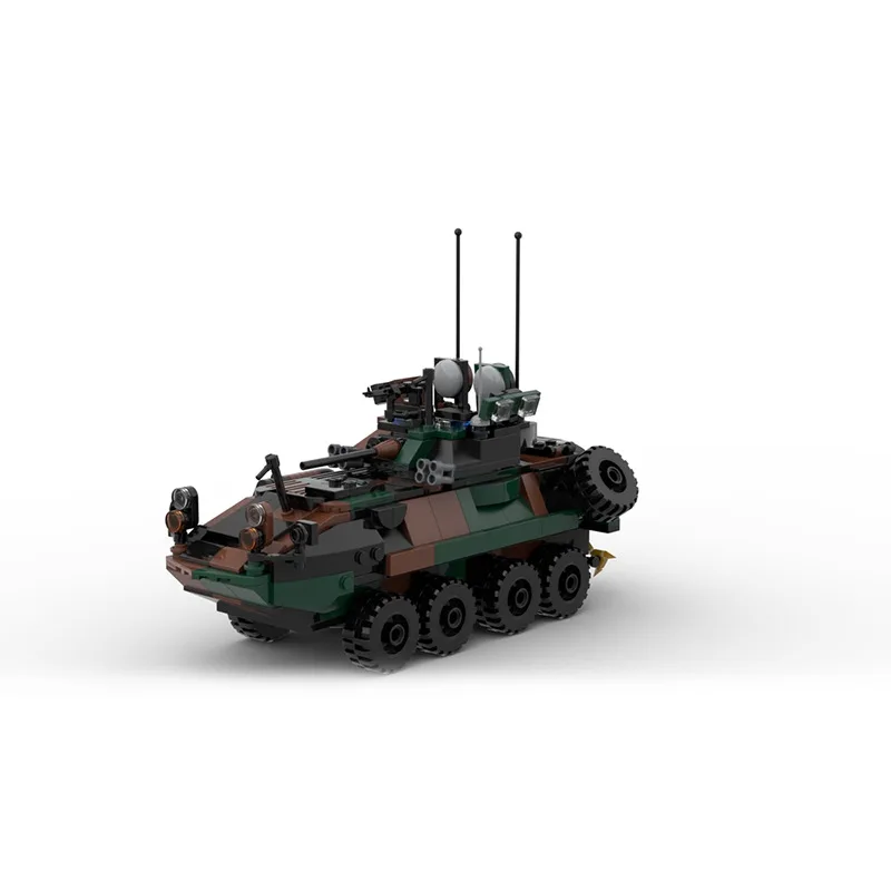 Hot LAV Eight-wheeled Armored Reconnaissance Vehicle Building Blocks Toy lav Army Military Weapons Kids Adults Gifts