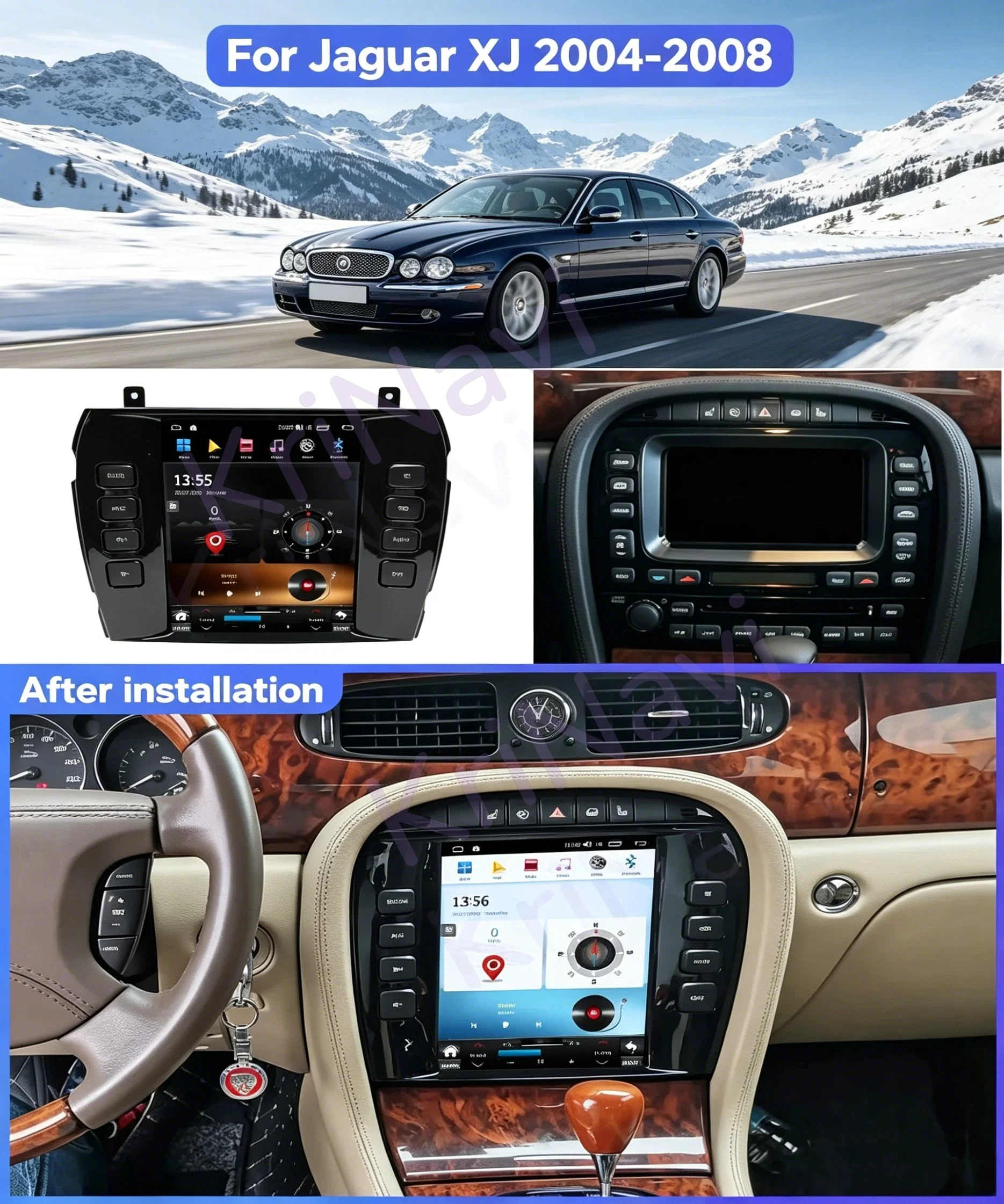 For Jaguar XJ X-TYPE S-TYPE 2005-2011 Navigation GPS Car Radio Multimedia DVD Video Player Stereo 4G WIFI Android Auto carplay