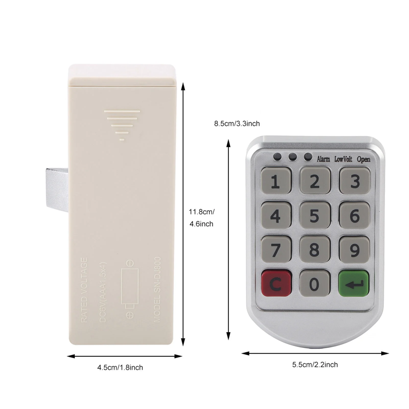 ABS Plastic Panel Digital Electronic Intelligent Password Keypad Number Cabinet Door Code Lock