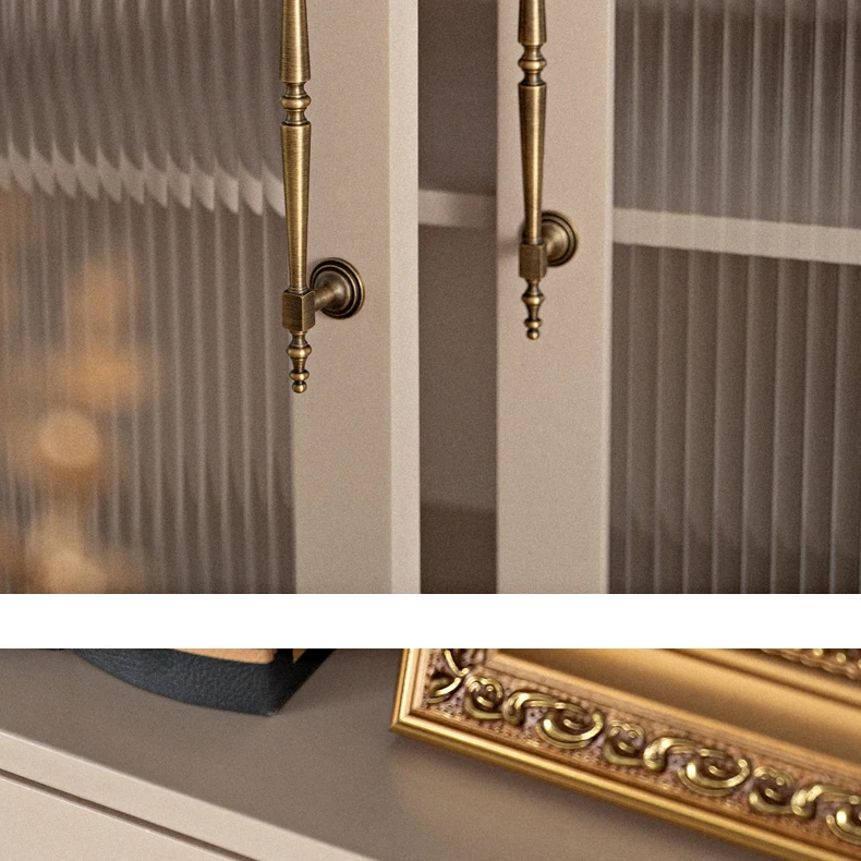 Antique brushed brass cabinet handle 13