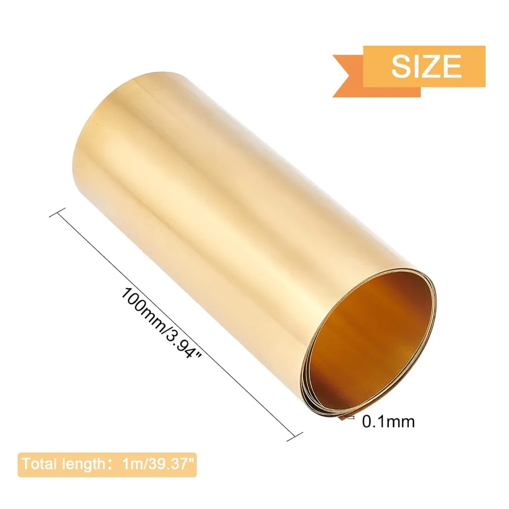 35 Gauge Copper Roll Weather Proof Brass Sheet Copper Foil Gold Color Copper Sheets for Mechanical Machining Mould Making