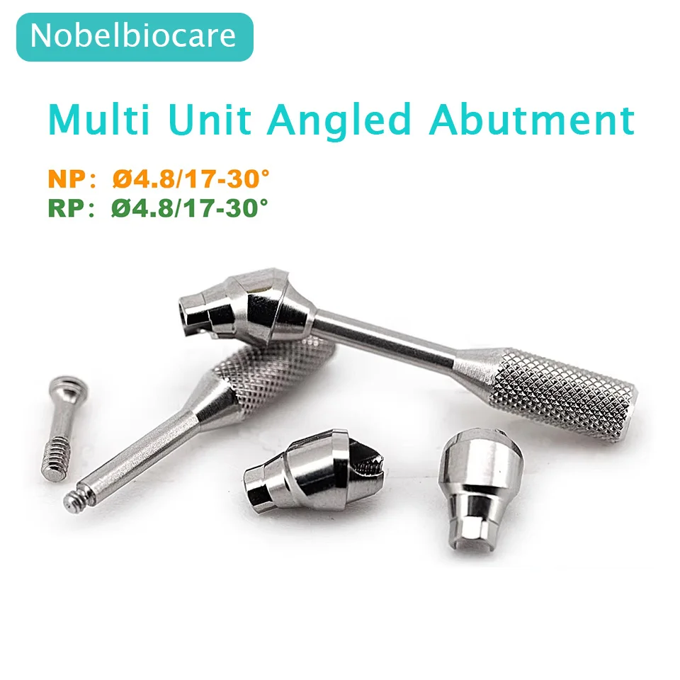 10Pcs Nobel 17/30° Multi Unit Angled Abutment Compatible Ti Grade 5 Internal Connection Screw Retained Platform Transfer Lab Kit