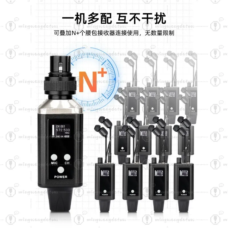 Microphone Transmitter Wireless Monitoring In-Ear Monitor Real-Time Ear Return for Professional Singer Band Rehearsal