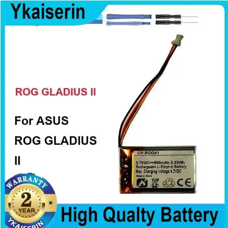 New Battery for Asus ROG Spatha X,Gladius II,STRIX IMPACT II,Pugio II 2 Mouse Li-Polymer Rechargeable Replacement 3.7V 900mAh