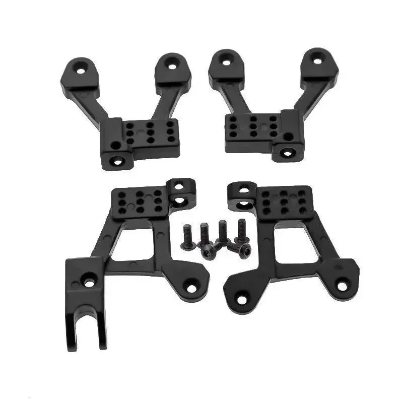 4PCS โลหะด้านหน้าและด้านหลัง Shock Damper Towers Mount Hoops สําหรับ Axial SCX10 II 90046 90047 1/10 RC Crawler อะไหล่อัพเกรด