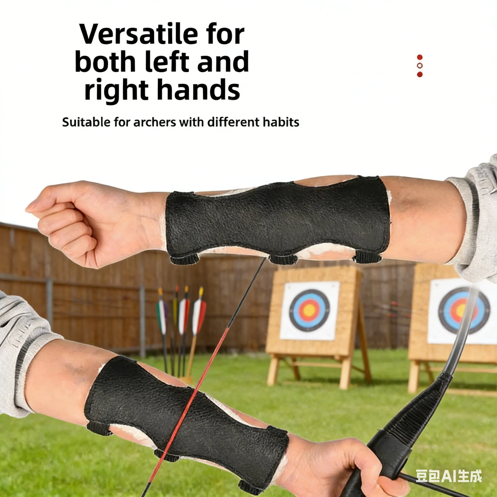 

Кожаный наперсток для лука с меховой подкладкой для традиционных луков, защита для рук для стрельбы из традиционного лука, защитное снаряжение для соревнований и тренировок.