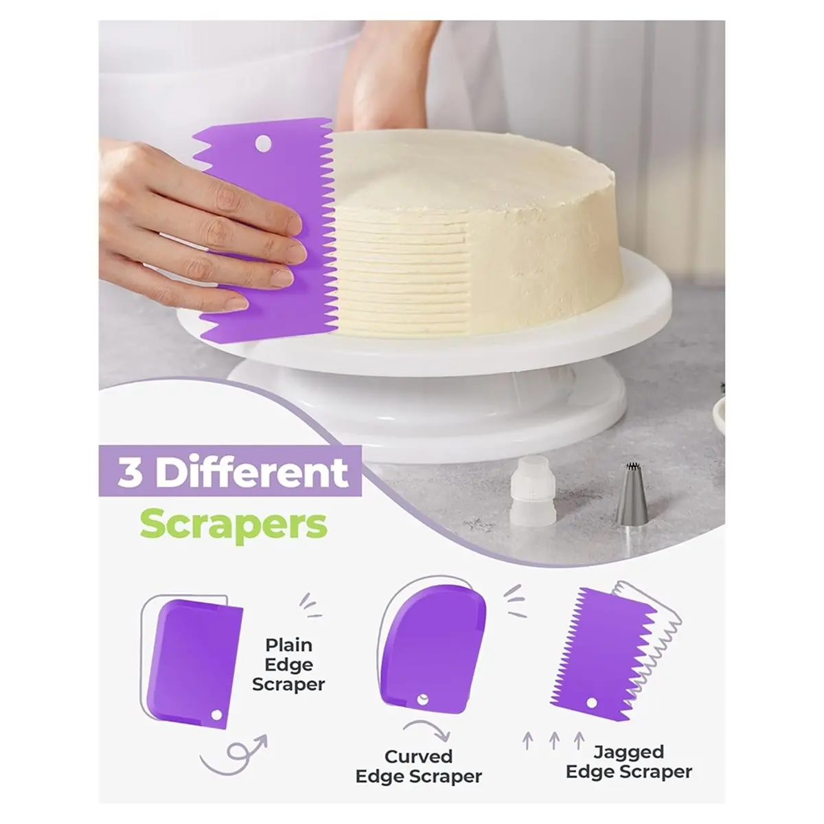 newA10R 90 PCs Piping Bags and Tips Set, Cake Decorating Supplies Kit with 55 Numbered Icing Piping Tips, 20+2 Pastry Bags