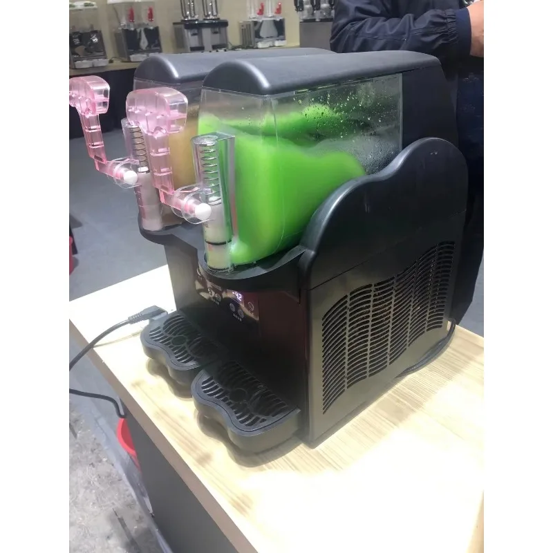 ماكينة صنع العصائر المنزلية الصغيرة المحمولة جرانيتا مارغريتا دايكيري سلاش 3L × 2 خزانات صانع المشروبات المجمدة ماكينة طين صغيرة