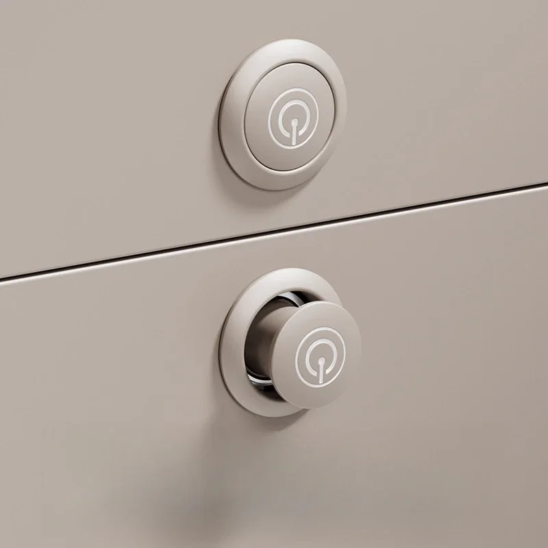 Tatami bouncing handle hidden embedded invisible round spring pressing fire door concealed drawer cabinet door hand