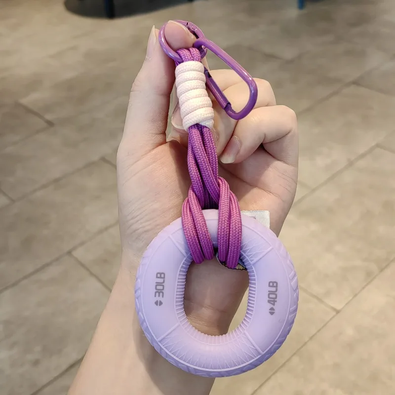 Grip Strength Trainer Hand Grip Silicone Portable Key Chain Arm Strength Training Home Gym Fitness Finger Exercise for Men Women