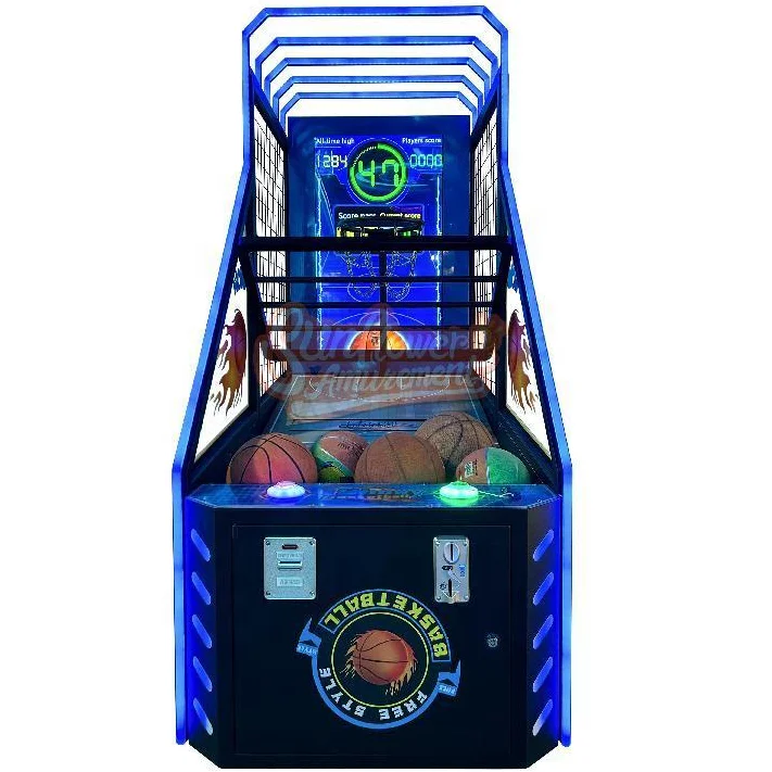 Indoor Basketball Arcade Game Machine Kids Coin Operated Basketball Game Machine Basketball Shooting Game with Screen