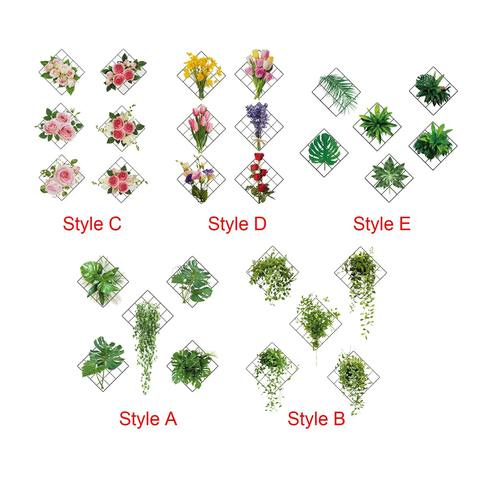 Grid Wall Stickers Wallpaper Removable DIY Creative Decoration Mural for