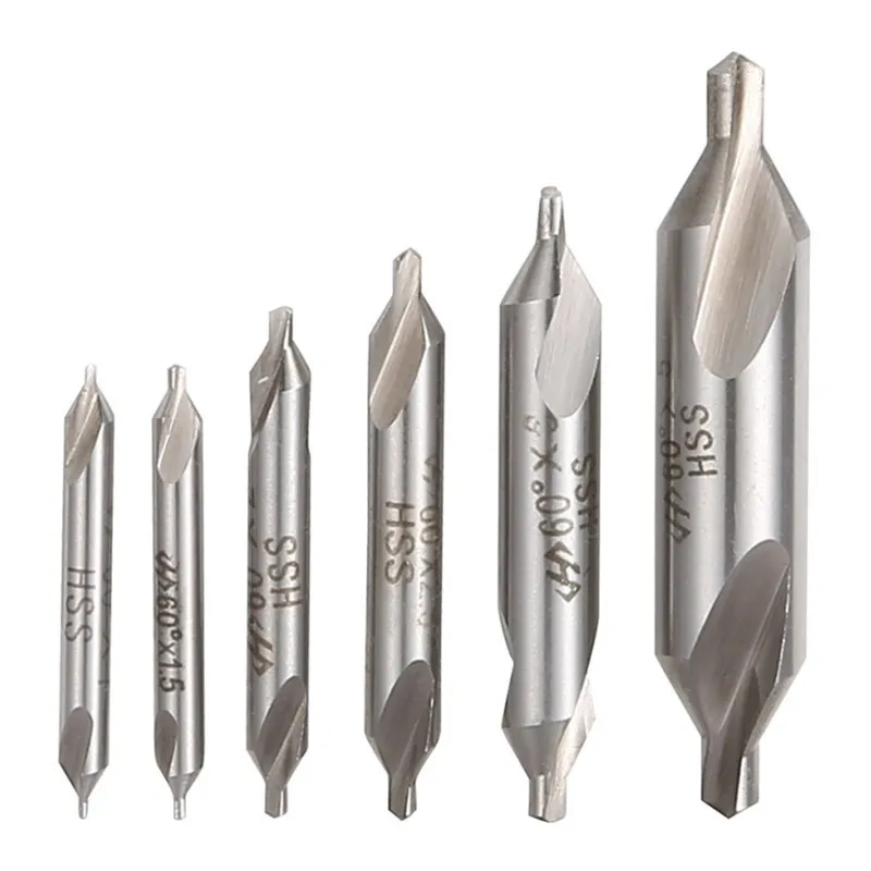 Compound Center Drill Drill Bit Set Woodworking Without Protecting Cone High-speed Steel Fixed-point Drill Drill Bits