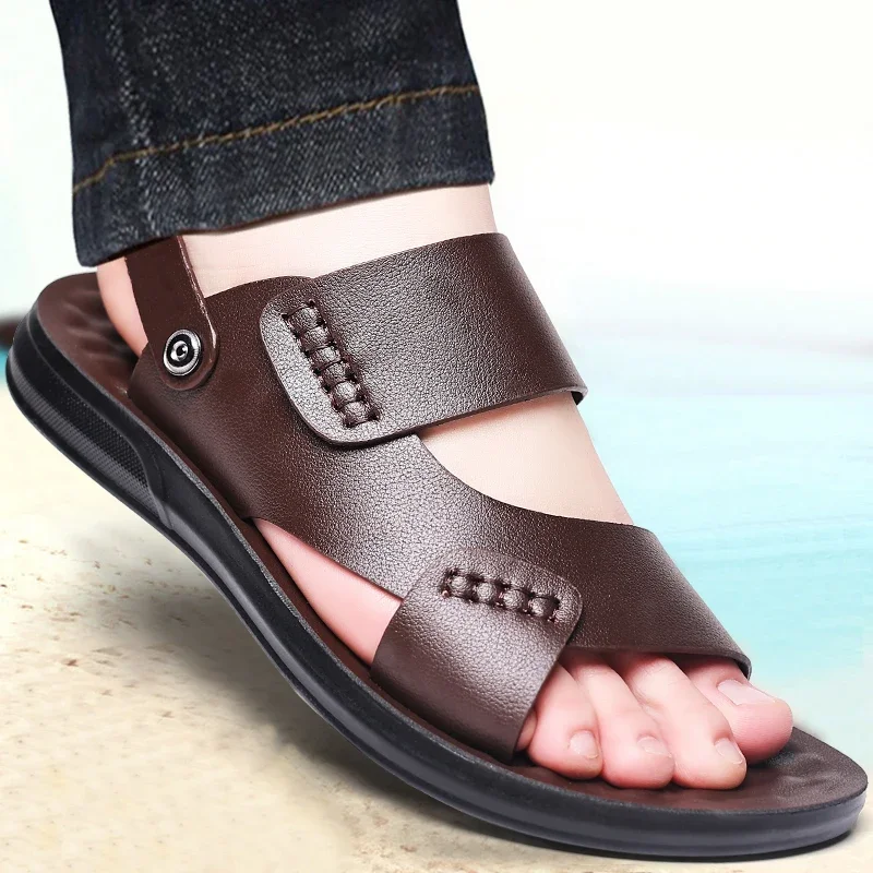 Ultra-soft outdoor sandals for men, new style in summer with soft sole, thick sole, anti-slip and wear-resistant, casual beach s