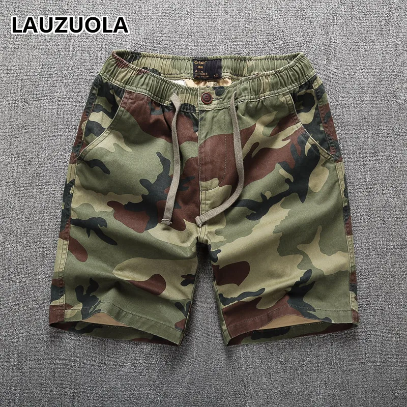 

Cargo Shorts for Men Summer Casual Shorts Mens Drawstring Short Pants 2025 New Multi-pocket Camouflage Cargo Pants Man