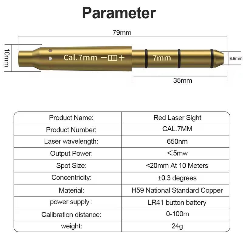 Horizontal Calibration 5.5mm Sight Red Laser Calibration Instrument Zero free Concentric High Precision Sight - Image 7