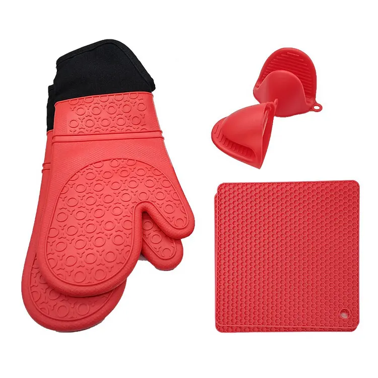 

Китайский продукт, оптовая продажа, ватная подкладка, набор силиконовых перчаток для приготовления пищи, приготовления пищи