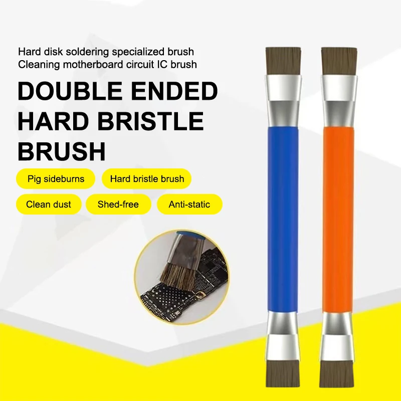Anti-Static PCB Cleaning Brush – Double Head Safe Brush For Phone & Motherboard Repair Tool Kit