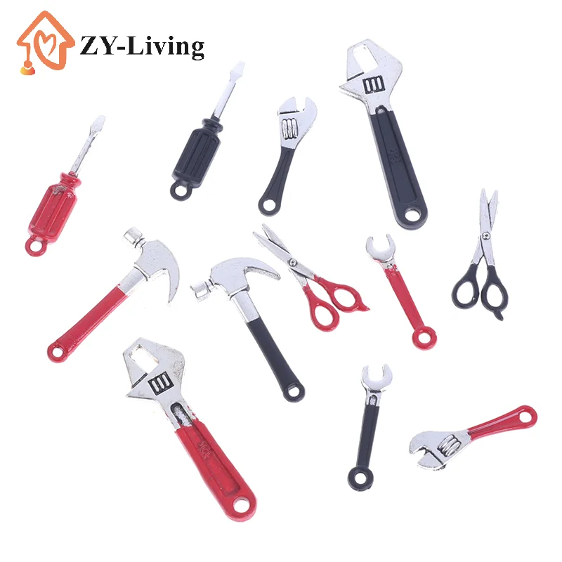 6Pcs/Set Dollhouse Mini Repair Kits Accessories Hammer Wrench Furniture Toys - view 2