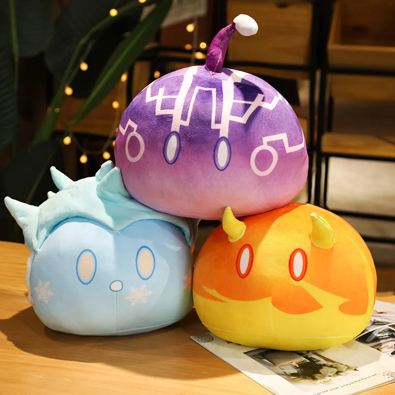 

Игра Genshin Impact Slime Плюшевая игрушка Милая игра Slime Thunder Grass Кукла Мультфильм Geo Cryo Мягкая подушка Подарок на день рождения Декор комнаты