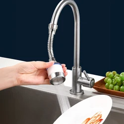 360° Adjustable Faucet Extension Tube Water Saving Nozzle Filter Kitchen Water Tap Water Saving for Sink Faucet Bathroom