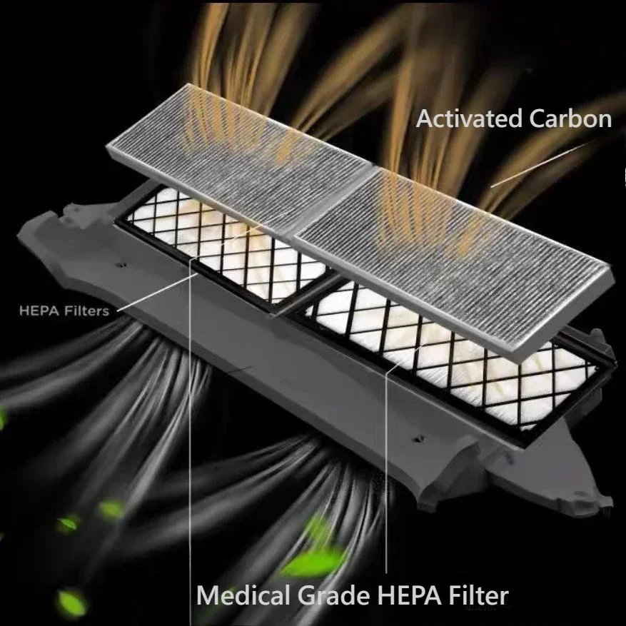 Air Filter for Tesla Model Y External Built-in Replacement Air Conditioning Filters HEPA Car Inner Circulation Activated Carbon