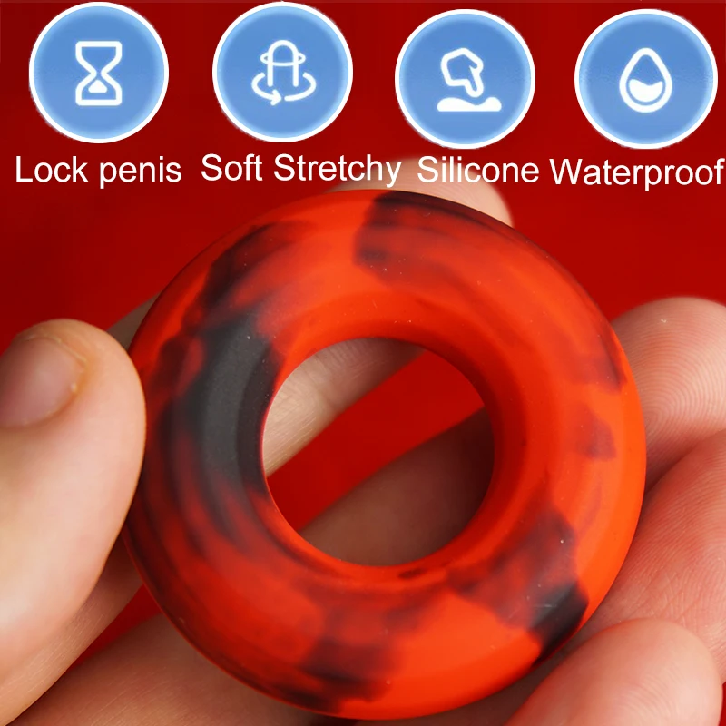 Men Cock Penis Ring,Silicone Semen Lock Dick Ring Delay Ejaculation Erection Cockring,Time Lasting Testicle Grip,Sex Toys Sextoy