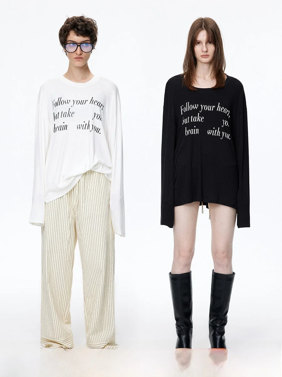 

Женская летняя футболка Loala Office Casual с длинным рукавом, мягкая, свободного кроя, с круглым вырезом и принтом, из вискозной смеси, удобная, модная