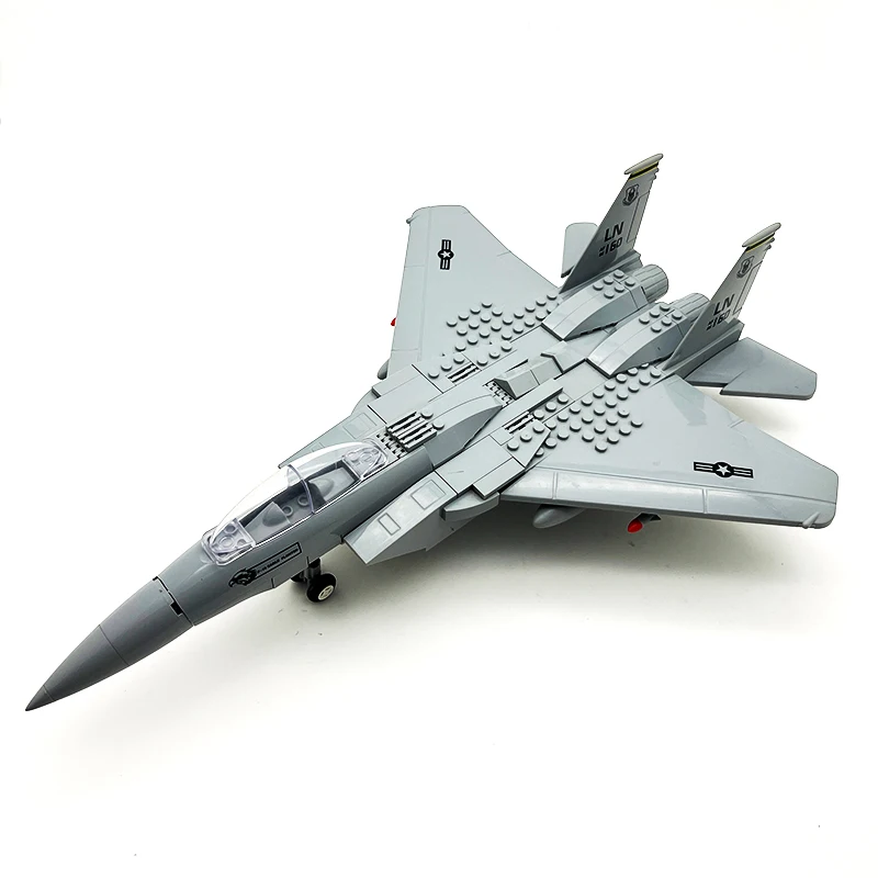 Militaire F15 Vliegtuigen Apache Helikopter Vliegtuig Bouwstenen Model Bricks Kit Voor Jongens Vakantie Verjaardagscadeau Collectie