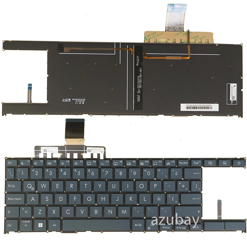 Backlit Laptop Keyboard For ASUS ZenBook Duo 14 UX482 UX482EA UX482EG UX482EAR UX482EGR UX4100E UX4000F Blue LA Spanish Arabic