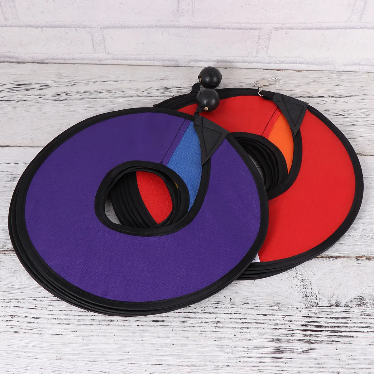 5pcs Spiral Rainbow Wind Spinner – Foldable Outdoor Hanging Decoration for Garden, Lawn, Tent, Christmas Festival