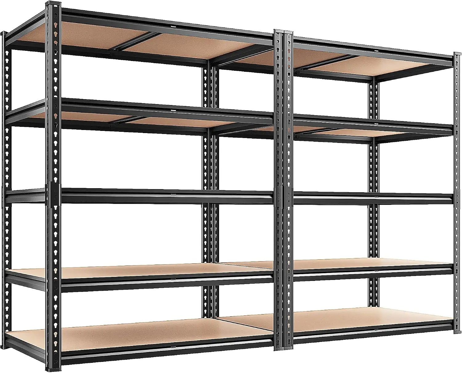 2 Pack Garage Shelving 2400LBS Each Heavy Duty Storage Shelves