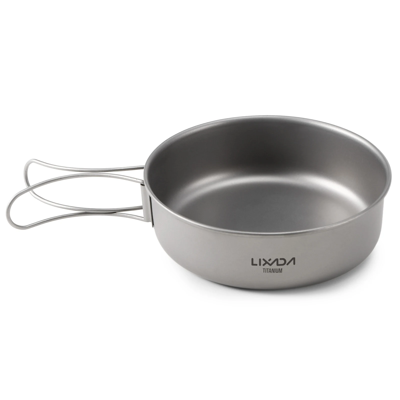 Camping Titanium Bowl Titanium Bowl  Titanium Dinner Bowl Pan with Foldable Handles for Outdoor Camping Hiking Picnic view 6