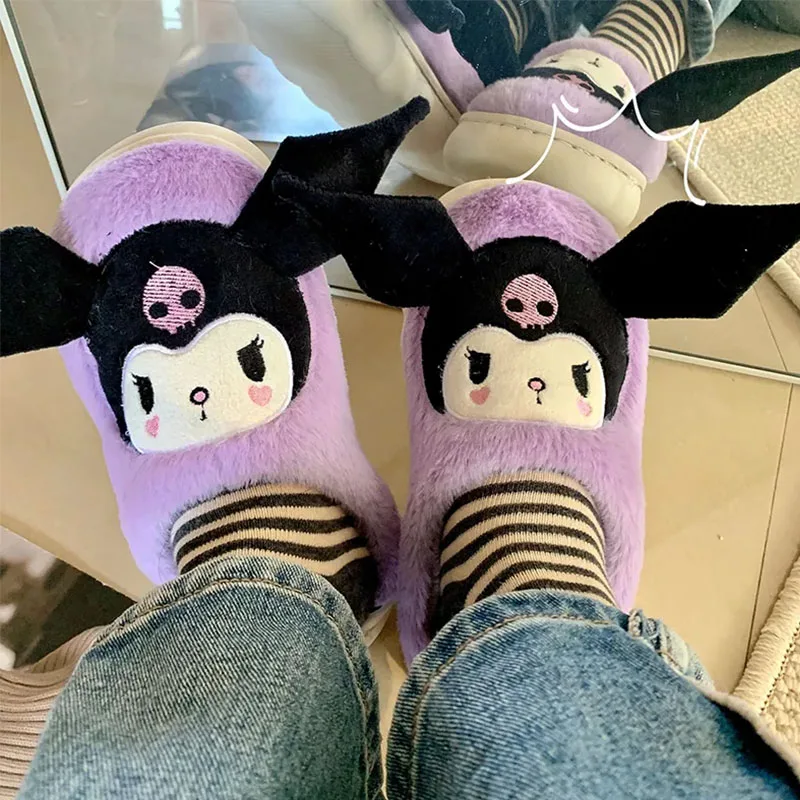 

New Kawaii Sanrio Slippers Anime Cute Cartoon Kuromi Cinnamoroll Mymelody Student Home Shoe for Y2K Girls Birthday Gifts Toys