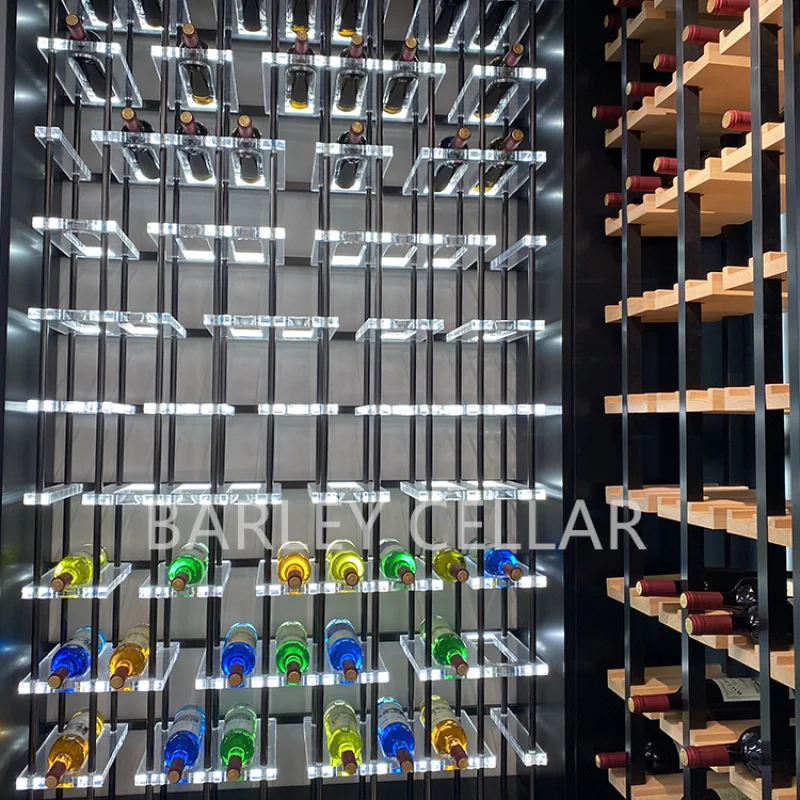 benutzerdefinierte.BARLEY Keller 2026 Neues Design Display Weinkeller Wand mit Lüfter Kühlsystem