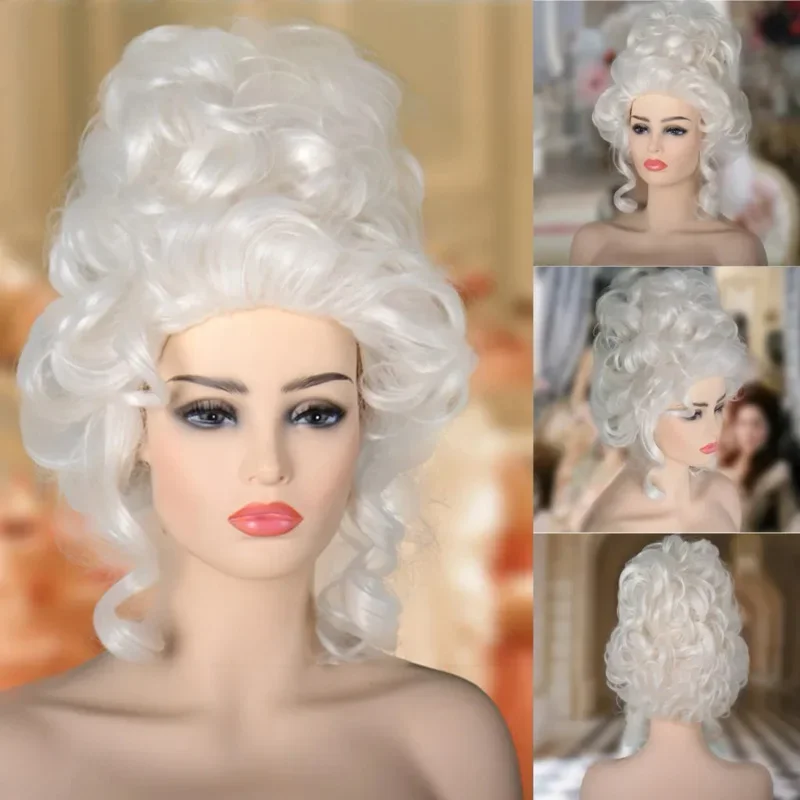 Marie Antoinette Wig Princess Wigs Medium Curly Heat Resistant Synthetic Hair Cosplay Wig   Wig Cap Halloween Wig Cosplay