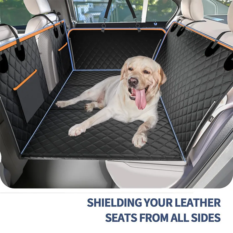 Pet Car Cushion Car Seat Cover Rear Car Cushion Travel Dog Hammock Rear Seat Extender Hard Baseplate Dog Cushion