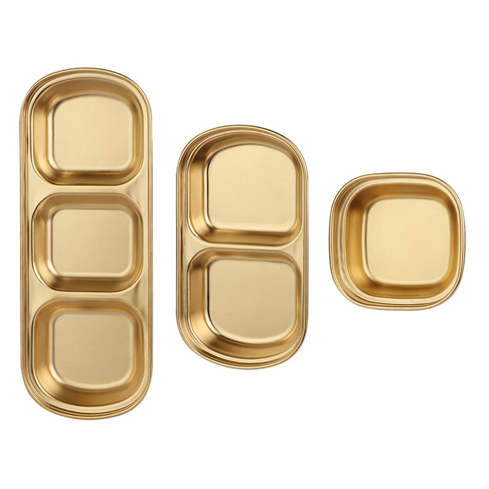 

3pcs Stainless Steel Seasoning Dishes Sauce Saucers Food Grade Material Home Restaurant Dipping Dishes Easy Clean Durability