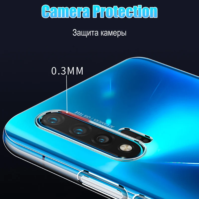 Przezroczyste silikonowe etui na Huawei P70 P60 P50 P40 P30 P20 Lite Nova 8 7 Pro 6 5T miękkie etui tylne na P Smart 2021 2020 2019