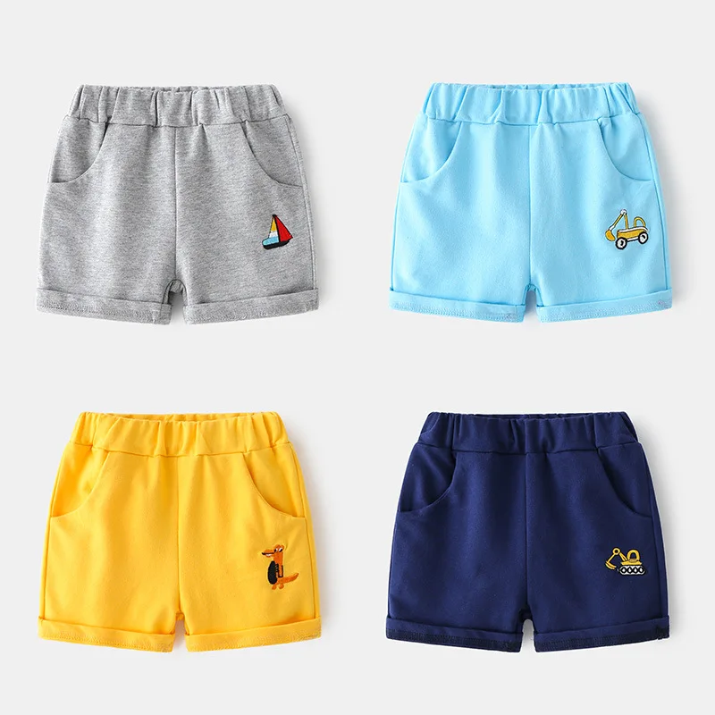 

Grab Boys Shorts Elastic Waist Toddler Kids Knee Length Pants Summer Children's Clothes