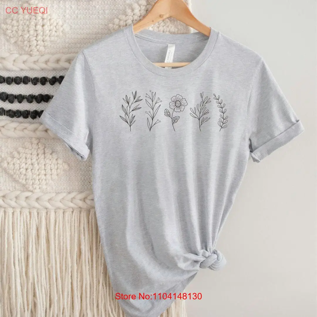

Wildflower T Shirt Wild Flowers Floral Flower for Women Ladies Best Friend long or short sleeves