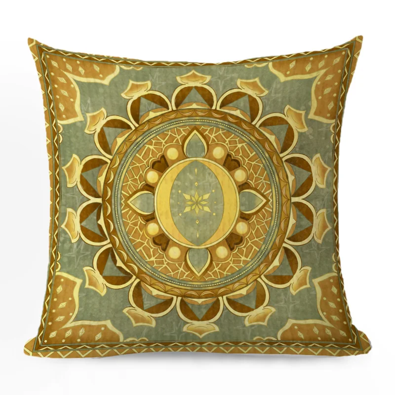

Green Cushion Cover Short Plush Moon Lumbar Decorative 45x45cm Pillowcase for Indoor Farmhouse Sofa Home Decorative Pillowcase