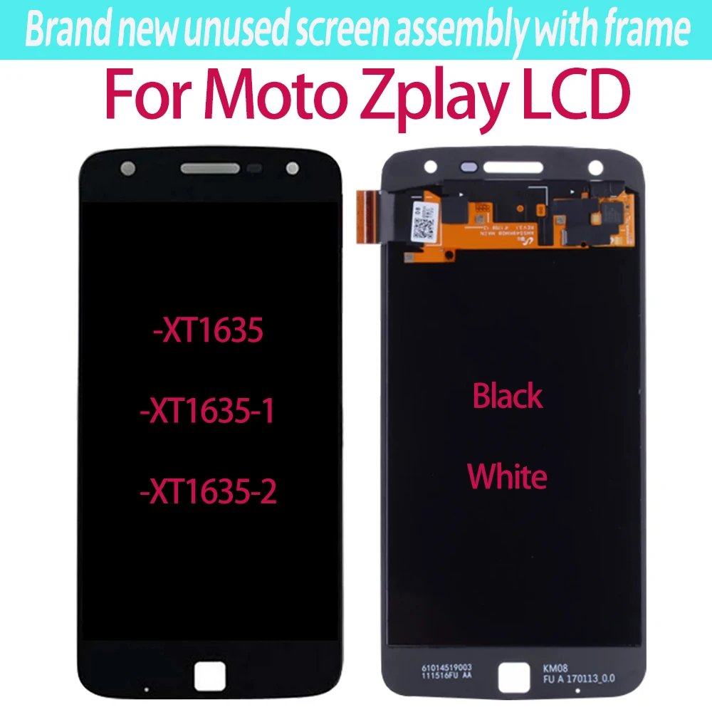 AMOLED LCD screen for Moto Z Play, touch screen digitizer, full assembly, xt1635 xt1635-02