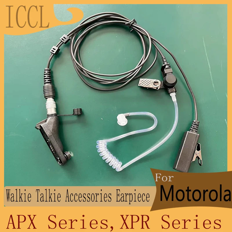 

Radio Earpiece for Motorola APX Series, Quick Release, Hawk Lapel Mic, Police Surveillance Headset, EP1334QR-PTT