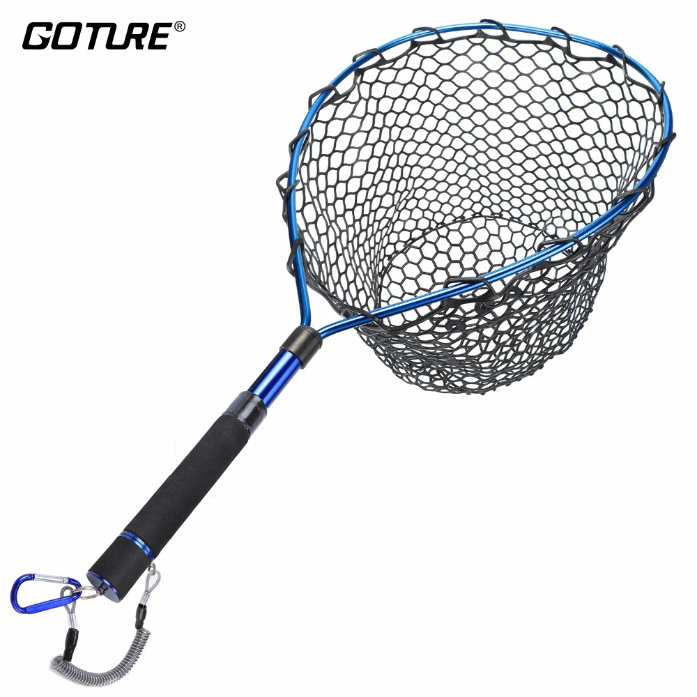 

Goture Fly Landing Aluminium Alloy Telescopic Fishing Net Small Mesh Trout Folding Portable Hand Net Fishing Tools